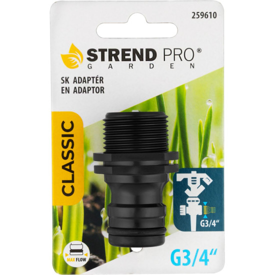 Adapteris Strend Pro Garden, G3/4", MAX FLOW Adapteris Strend Pro Garden, G3/4", MAX FLOW