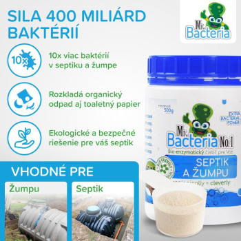 Activator Mr.Bacteria No.1, for septic tanks and cesspools, 500 g