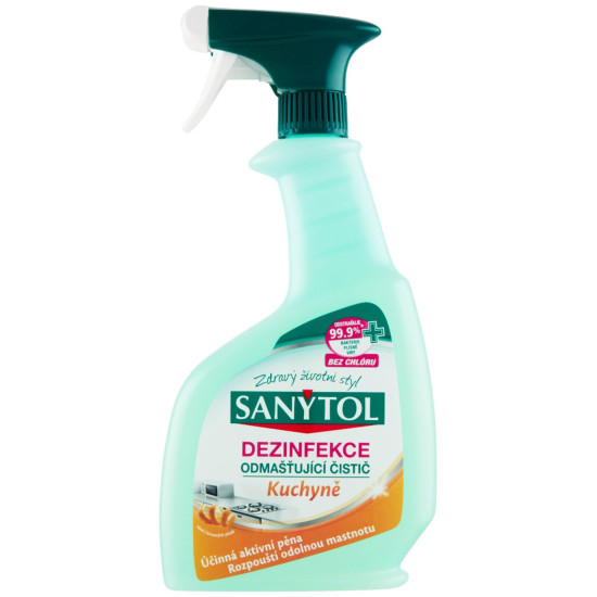 Sanytol dezinfekcijas, attaukošanas tīrīšanas līdzeklis, virtuvei, 500 ml