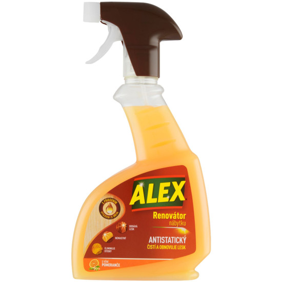 Spray Alex mēbeļu atjaunotājs, antistatisks, oranžs, 375 ml