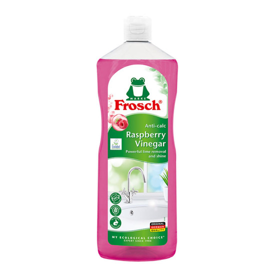 Tīrīšanas līdzeklis Frosch, kaļķakmens sēklām, aveņu, 1000 ml Tīrīšanas līdzeklis Frosch, kaļķakmens sēklām, aveņu, 1000 ml