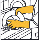 Gloves STARLING (M), household, latex