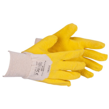 Gloves TWITE cotton, half-dipped in latex
