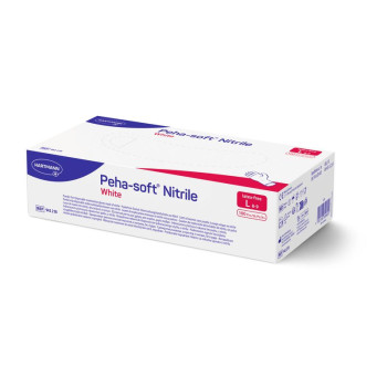 Cimdi Peha-soft nitrils, balts, L, iepakojums 100 gab Cimdi Peha-soft nitrils, balts, L, iepakojums 100 gab