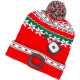 Beanie Strend Pro X-mas sarkanzaļš L, 4x SMD LED, USB uzlāde