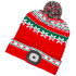 Beanie Strend Pro X-mas sarkanzaļš L, 4x SMD LED, USB uzlāde