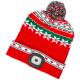 Beanie Strend Pro X-mas sarkanzaļš L, 4x SMD LED, USB uzlāde