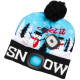 Beanie Strend Pro X-mas Let it snow blue L, 4x SMD LED, USB charging