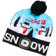 Beanie Strend Pro X-mas Let it snow blue L, 4x SMD LED, USB charging