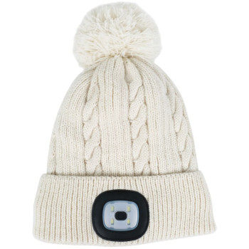 Кепка Strend Pro Damon белая, L, 4x SMD LED, 60 лм, с помпоном Кепка Strend Pro Damon белая, L, 4x SMD LED, 60 лм, с помпоном