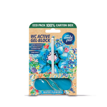 Ambipur WC Active гель-блок для унитаза с ароматом водных цветов 45г Ambipur WC Active гель-блок для унитаза с ароматом водных цветов 45г