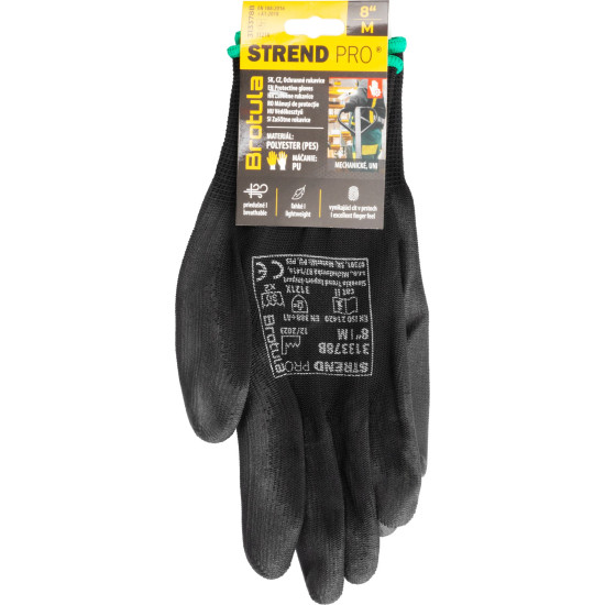 Gloves ST BROTULA Black 08/M garden, NEW EDITION, with blister