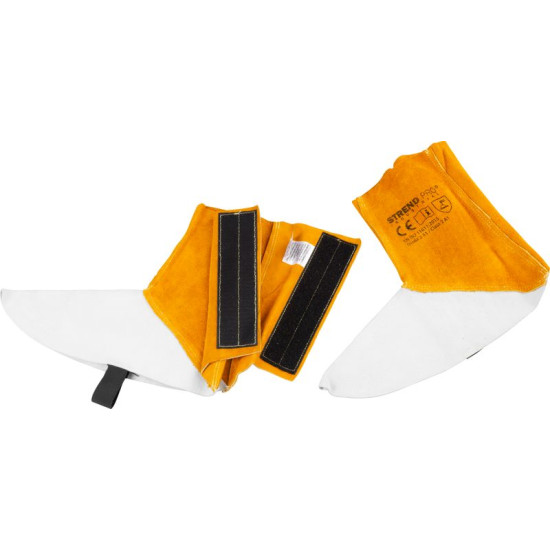 Гетры Strend Pro Industrial, для сварки, рукава, кожа, 15 см, пара 2 шт.