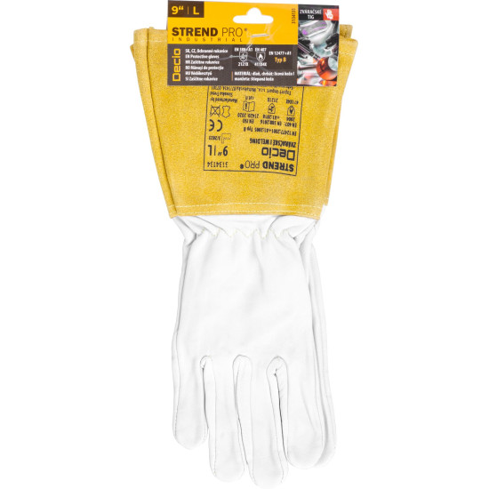Strend Pro Industrial Decio gloves, full leather, welding, size 9/L