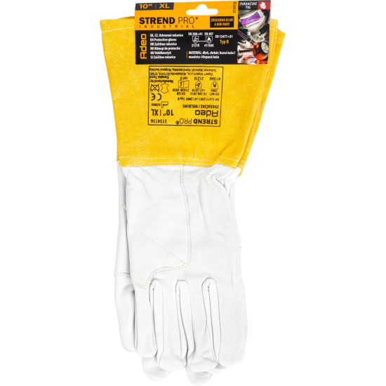 Strend Pro Industrial Adeo gloves, full leather, welding, size 10/XL