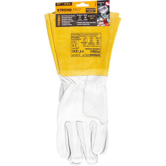 Strend Pro Industrial Adeo cimdi, āda, metināšana, izmērs 11/XXL