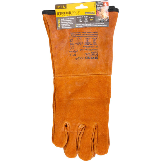 Strend Pro Industrial Marcio cimdi, āda, metināšana, izmērs 09/L Strend Pro Industrial Marcio cimdi, āda, metināšana, izmērs 09/L