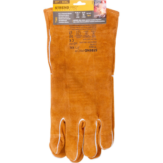 Strend Pro Teo gloves, full leather, welding, size 11/XXL