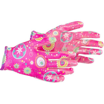 Strend Pro Kalmia cimdi, nitrila, rozā, izmērs 08/M, dārzs