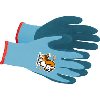 Перчатки Strend Pro, детские, для мальчиков, с изображением собаки, синие, садовые, с блистером, размер 4