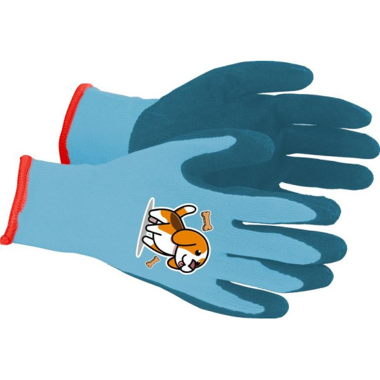 Перчатки Strend Pro, детские, для мальчиков, с изображением собаки, синие, садовые, с блистером, размер 6