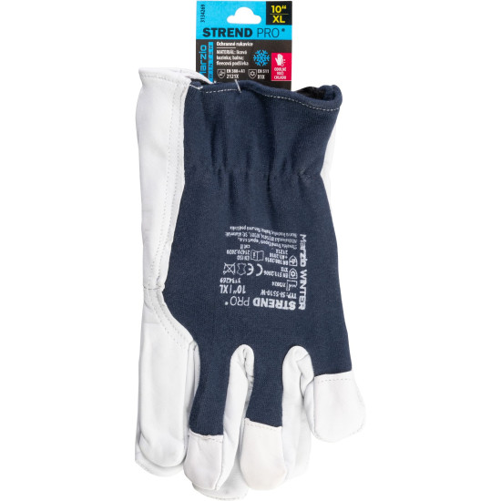 Strend Pro Marzio Winter gloves, winter, protective, insulated, textile/leather, size 10/XL
