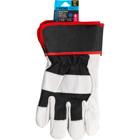 Strend Pro Janus Winter gloves, winter, protective, insulated, textile/leather, size 10/XL