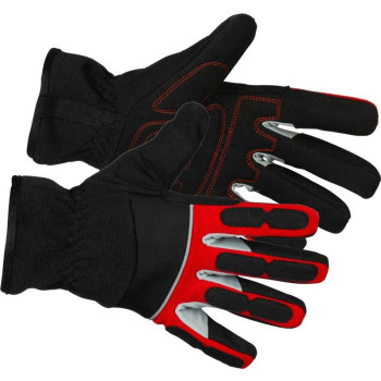 Strend Pro Velumi High Vision gloves, textile/leather with reflective elements, size 09/L, blister