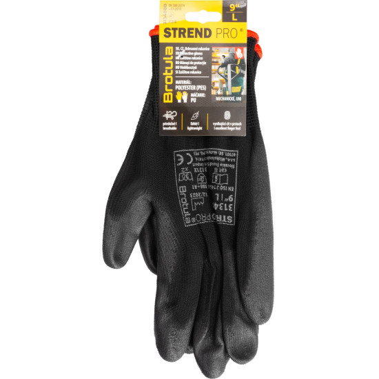 Gloves ST BROTULA Black 09/L garden, NEW EDITION, with blister
