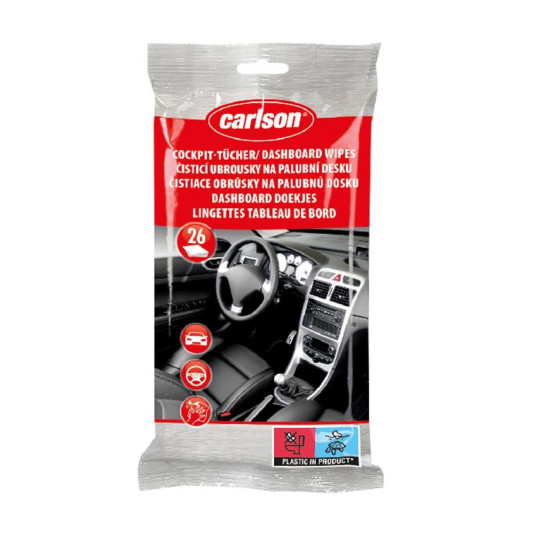 Carlson tīrīšanas salvetes, priekš paneļa, auto, 26gab