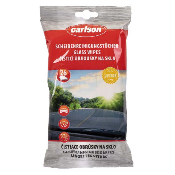 Carlson cleaning wipes, for glass, for car, 26 pcs