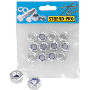 Nut Strend Pro PACK DIN 985 Zn M10, self-locking, safety, pack 12 pcs