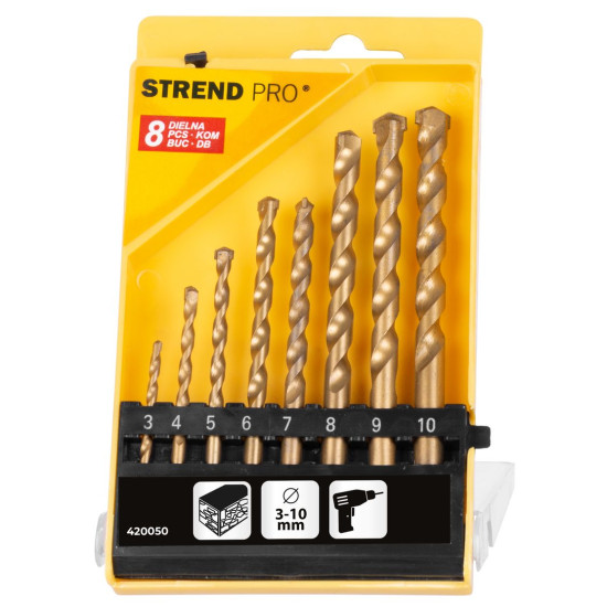 Urbju komplekts betonam 8gab 3-10mm Strend Pro Urbju komplekts betonam 8gab 3-10mm Strend Pro