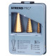 Pakāphveidu urbju komplekts Strend Pro SS421, 4-12, 4-20, 4-32 mm, TiN, HSS 4241, metālam Pakāphveidu urbju komplekts Strend Pro SS421, 4-12, 4-20, 4-32 mm, TiN, HSS 4241, metālam