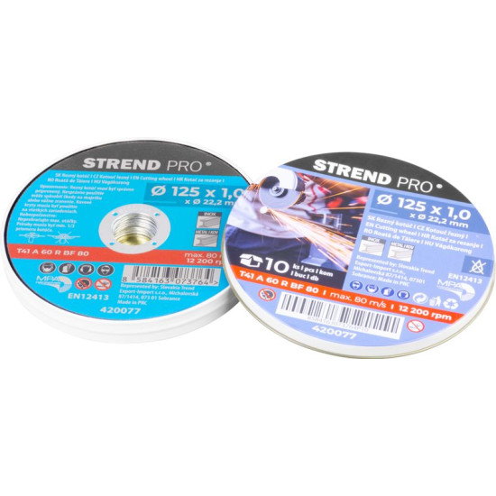 Диск Strend Pro 125x1,0x22,2 мм, отрезной по металлу Диск Strend Pro 125x1,0x22,2 мм, отрезной по металлу