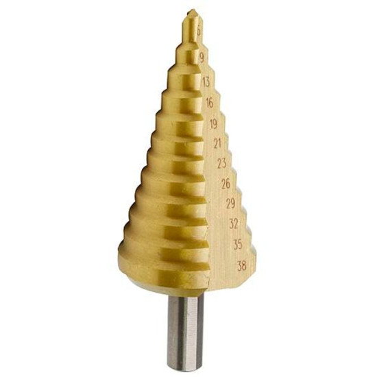 Step drill Strend Pro SD41, 06-38 mm, TiN, HSS, for metal