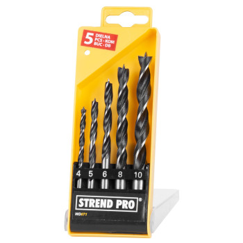 Wood drill set 5pcs 4 - 10mm Strend Pro