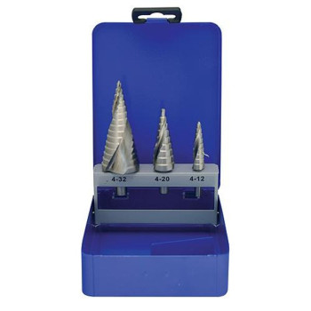 Набор ступенчатых сверл 4-12мм/4-20мм/4-32мм Strend рro