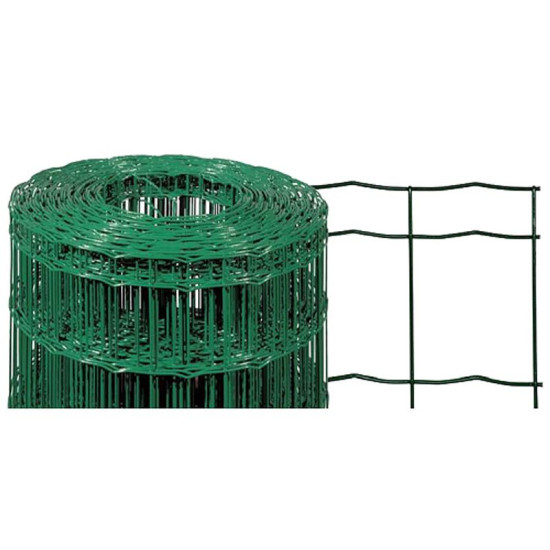 Stiepļu tīkls ar PVC pārklājumu EUROPLAST / augstums : 1800 mm, 2lem
kvadrāts (acs): 100x50mm
stieples diametrs: 2,20m Stiepļu tīkls ar PVC pārklājumu EUROPLAST / augstums : 1800 mm, 2lem
kvadrāts (acs): 100x50mm
stieples diametrs: 2,20m
