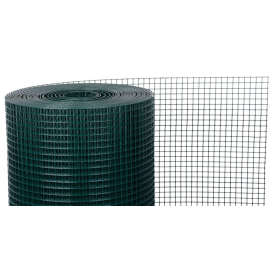 Welded wire net SQUARE PVC coated 10/0,8 mm, 0500 mm, L-10 m