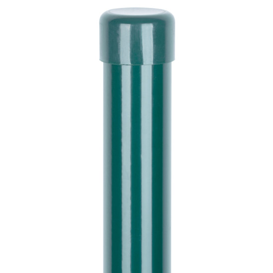 Caurules statnis METALTEC 48/2000/1,50 mm, zaļš, RAL6005, Zn + PVC, vāciņš Caurules statnis METALTEC 48/2000/1,50 mm, zaļš, RAL6005, Zn + PVC, vāciņš
