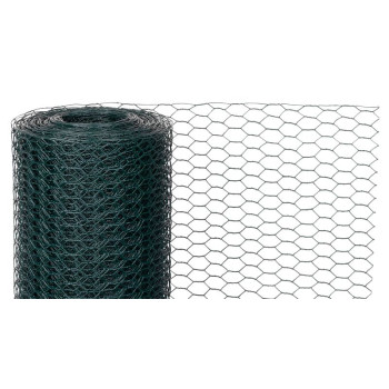 Mesh GARDEN HEX PVC 1000/16/0.9 mm, green, RAL 6005, hexagonal, breeding, pack. 5 m