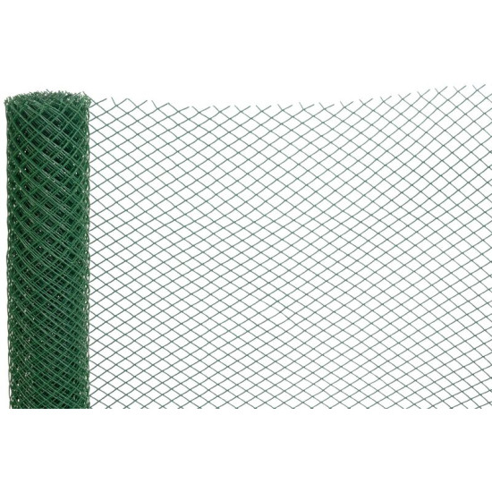 Tīkls ECONOMY 6, 1000/20x20 mm, kvadrātveida raksts 45°, 300g/m2, zaļš, plastmasa, iepakojums 05 m