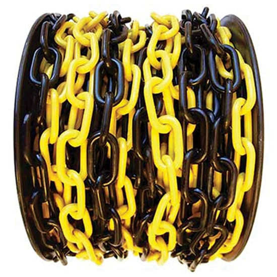 Цепь пластиковая 6мм L-25мм черно-желтая