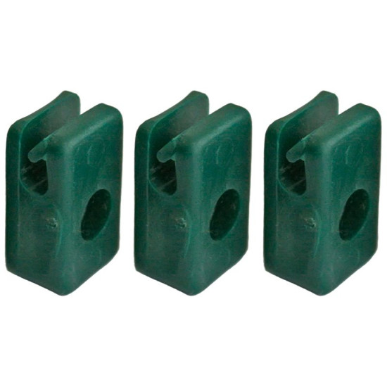 Clip Strend Pro METALTEC 1, for tension wire, with screw, green, pack. 10 pcs