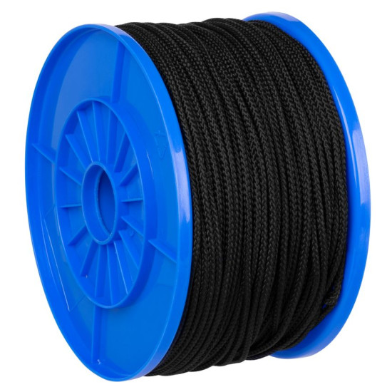 Веревка Strend Pro MDB200, 4 мм, черная, ПП, # 76 кг, L-200 м