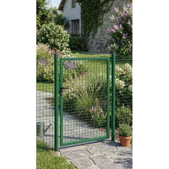 Ворота METALTEC ECO 1000x1600 мм, садовые, зеленые, ZN+PVC