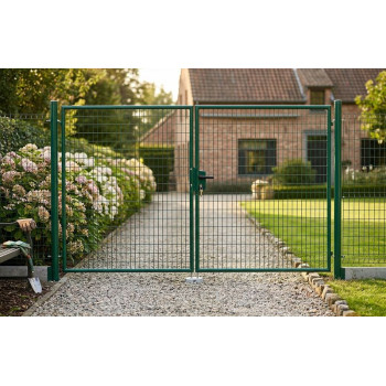 Vārti METALTEC DUO 3580/1950/100x50 mm, dubultspārns, dārzs, zaļš, ZN + PVC, RAL6005 Vārti METALTEC DUO 3580/1950/100x50 mm, dubultspārns, dārzs, zaļš, ZN + PVC, RAL6005