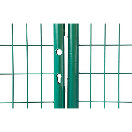 Ворота METALTEC DUO 3580/1950/100х50 мм, двустворчатые, садовые, зеленые, ZN+PVC, RAL6005