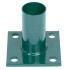 Support Base Bracket Strend Pro METALTEC, 38 mm, for round post, green, for anchoring, RAL6005